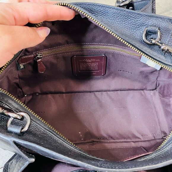 Coach 38551 Dreamer 27 Pabbled Leather Black Crossbody Bag - Picture 9 of 12